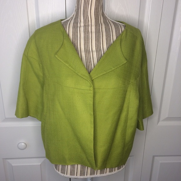 Kate Spade Micah cropped jacket in Moroccan green - Picture 2 of 7
